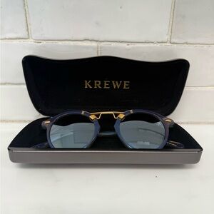 KREWE STL II Navy and Gold Sunglasses
